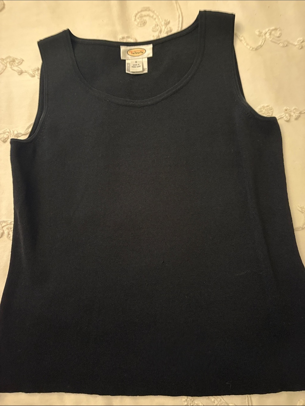 Talbots Black Sleeveless Knit Tank Top New w/o tags